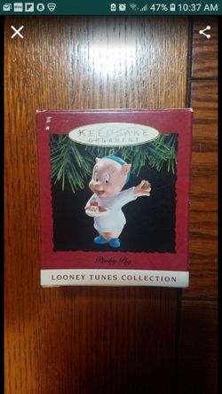 Porky Pig cookies for Santa Hallmark ornament New
