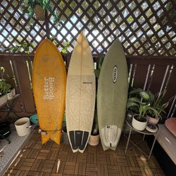 Fish, Thruster, Single Fin Surfboard