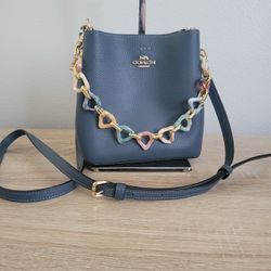 Coach Mini Leather Bucket Crossbody 