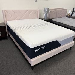 Queen bed frame floor model clearance