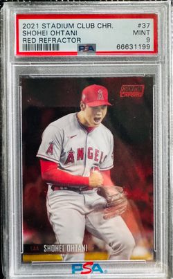 2021 Stadium Club Chrome Shohei Ohtani Red Refractor PSA 9