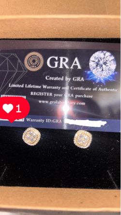 GRA Certified Diamond Stud $140Obo