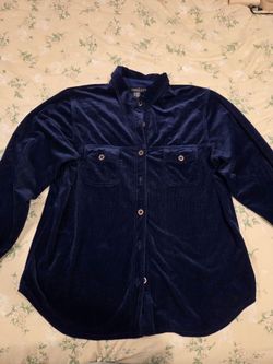 Dark blue velvety shirt/jacket