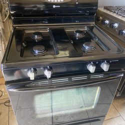 Gas Black Stove + Microwave 
