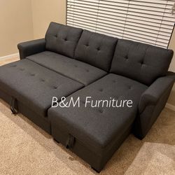 Brand New Reversible Pull Out Bed Sectional With Storage Space 