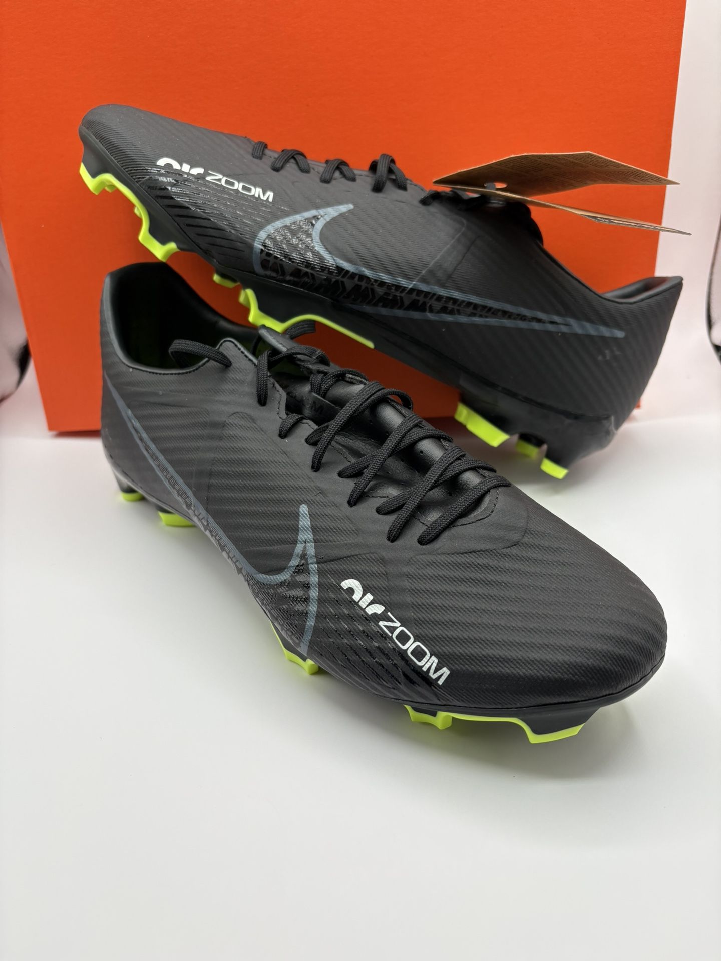 New Nike Zoom Vapor 15 Academy Mercurial FG MG Mens Soccer Cleats Size 11 11.5 And 12 Black Volt