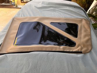 MasterTop Replacement Quarter Window; Tinted; Beige