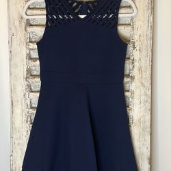 Girls Navy Blue Dress-Size Girls 12