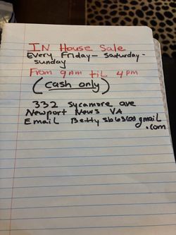 In house sale