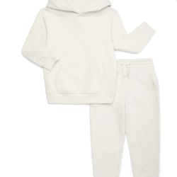 Silver Boys Fleece Hoodie and Jogger Set, Size large (10-12)   (AG)