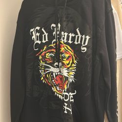 Ed Hardy Hoodie Size Large Like New 