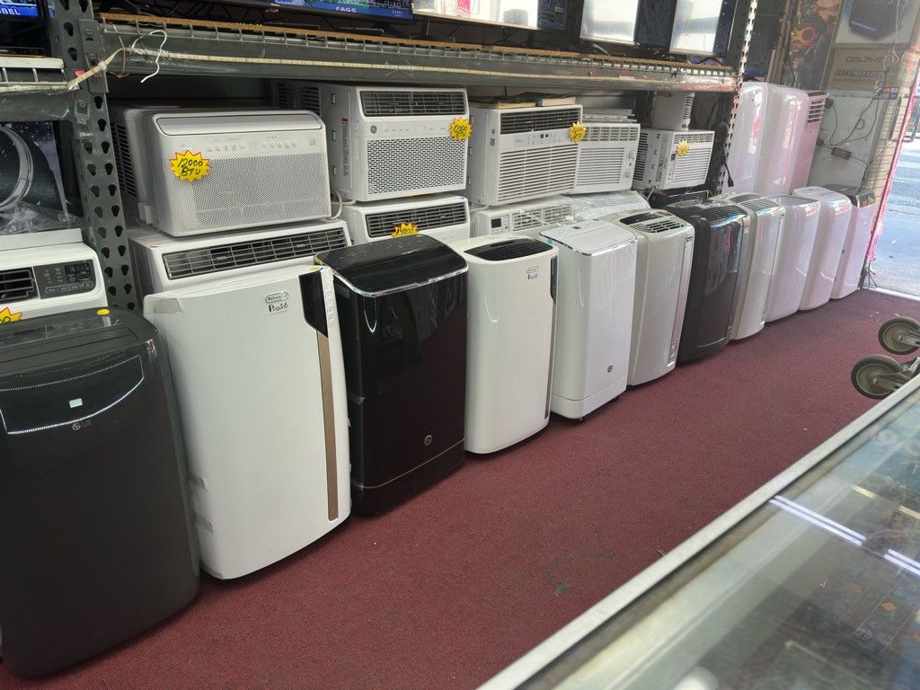 12500btu Portable Ac / Heater Both By Delonghi $169.  14000btu Ac/ Heater Delonghi $199