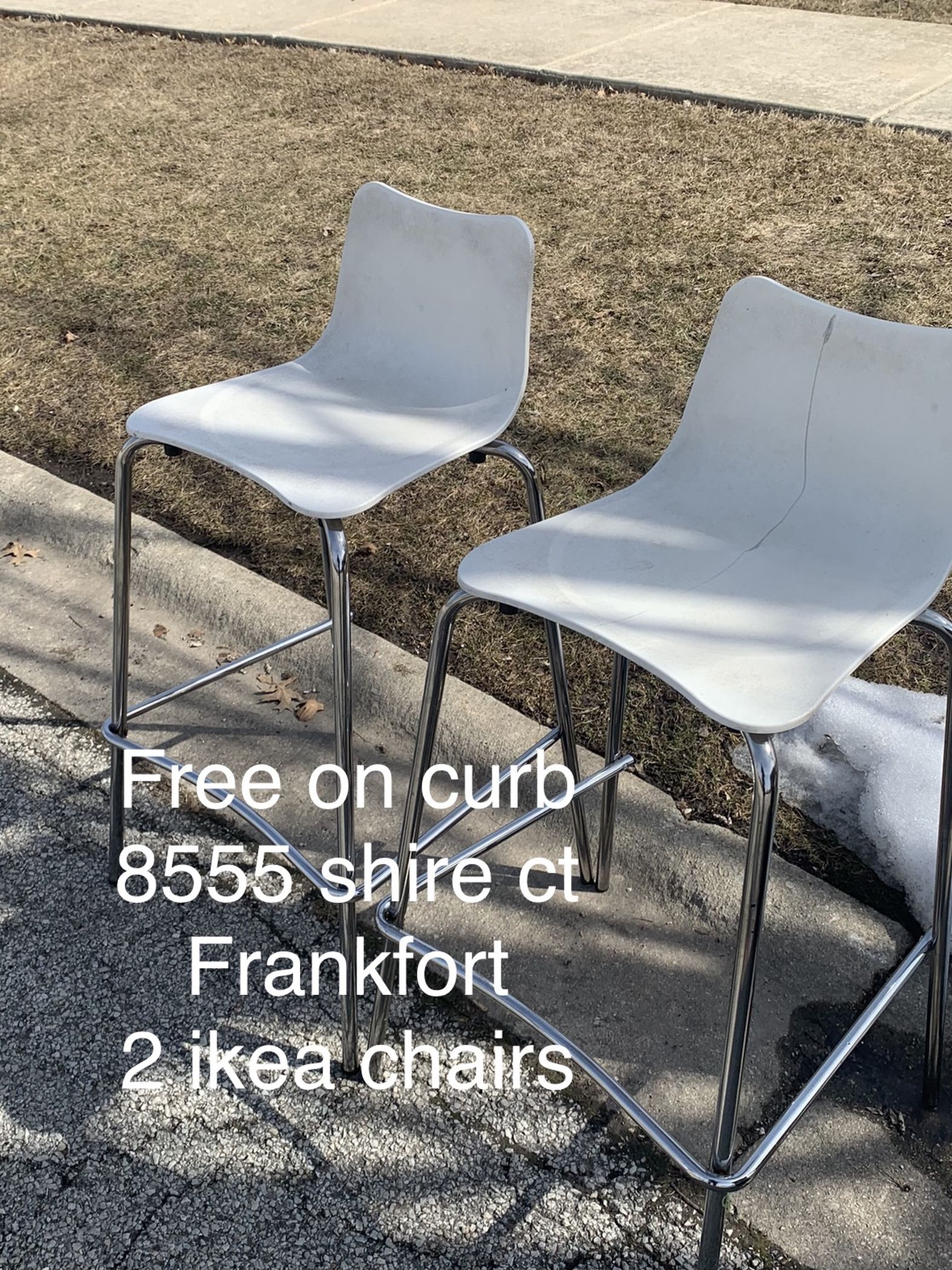 Free on curb two IKEA chairs