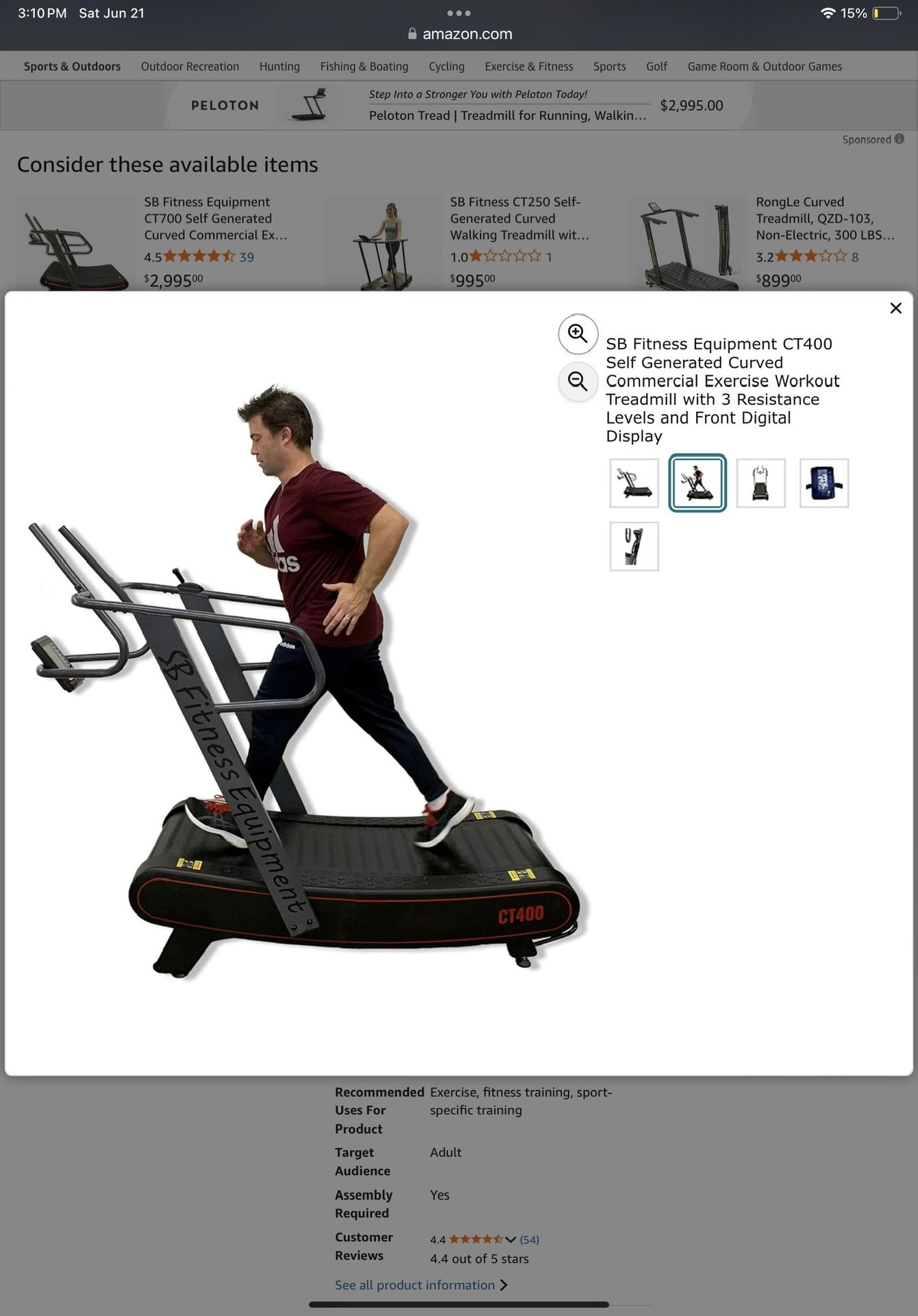 CT400 SB Curved Treadmill | BRAND NEW IN ORIGINAL BOX | Amazon Wouldn’t Accept The Return