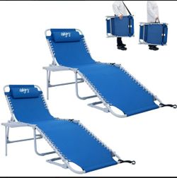 2 Set Lounge Chairs With Side Table