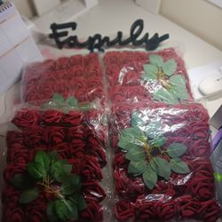 Fake Burgundy Roses