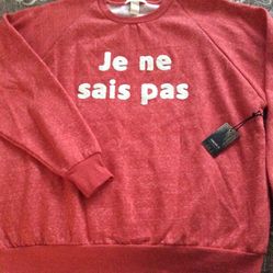 Forever 21 Sweatshirt, NWT, Red Orange Color.  Size M REDUCED!