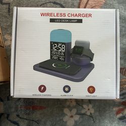 Cargador Inalámbrico Para iPhone Y Reloj Nuevo