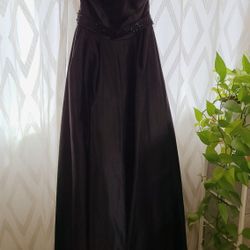 Black Prom Dress / Gown Sz 8 *with pockets!*