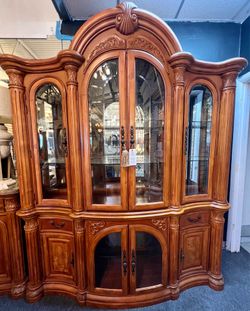 AICO By Michael Amini Brown MONTE CARLO China Cabinet