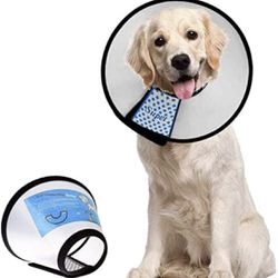 Supet Dog Cone Collar Adjustable After Surgery, Comfy Pet Recovery Collar & Cone for Large Medium Small Dogs, Elizabethan Dog Neck Collar Plastic Prac