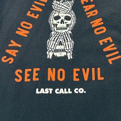 Last Call Co. Boys’ Say No Evil Hear No Evil See No Evil T-Shirt