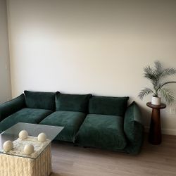 Green three seat couch
