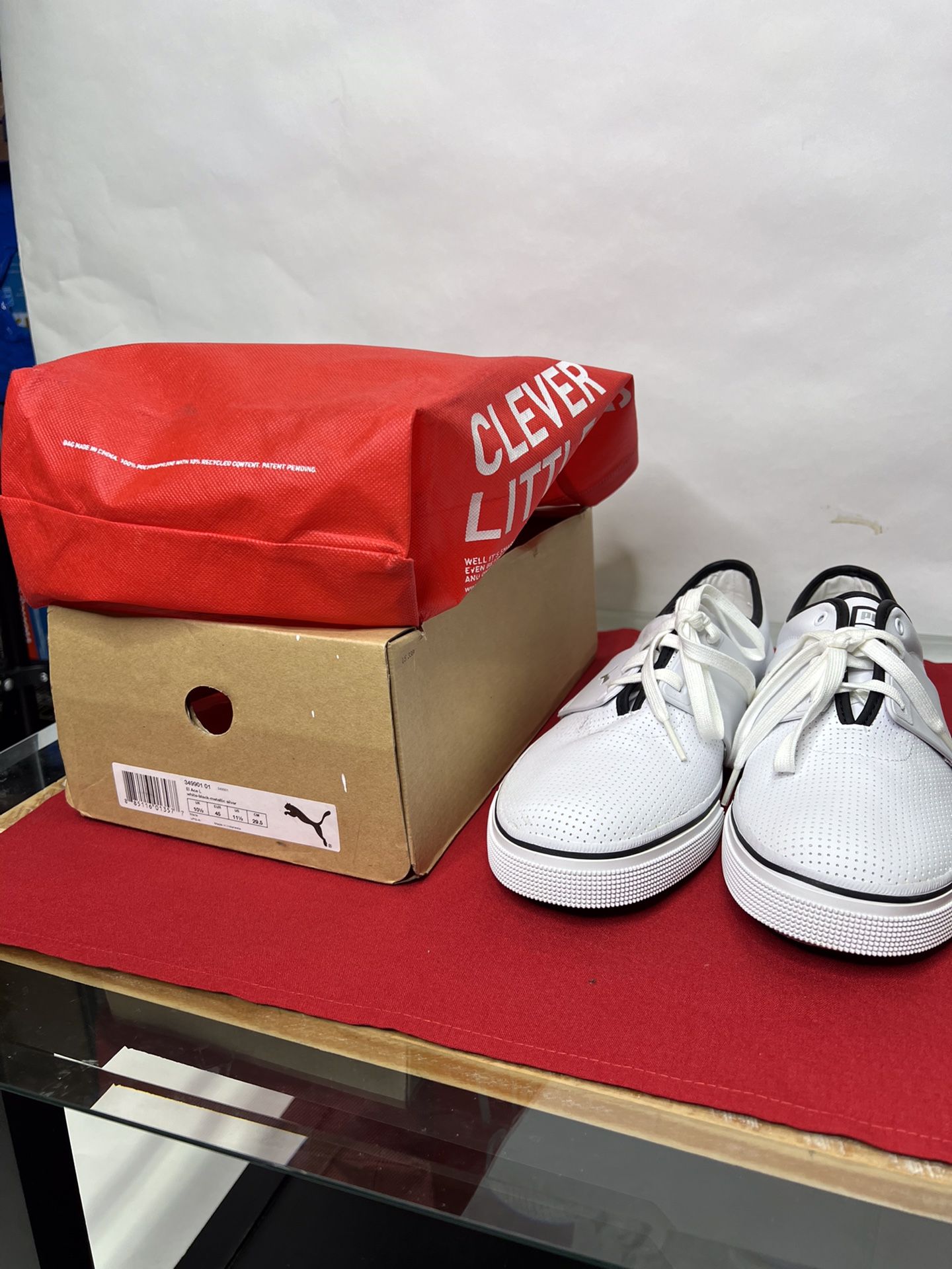 Puma EL Ace White Leather Sneakers
