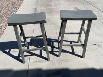 Gray Wood Barstools