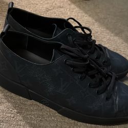 Louis Vuitton Match Up Monogram Black/blue low trainers size 8