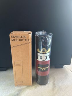 Hakoya Kokeshi Samurai Stainless Steel Insulated Mug Bottle  270 ml NEW