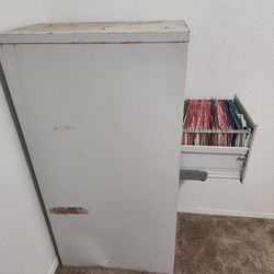 Older Metal File Cabinet 