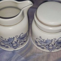 Royal Doulton ; Inspiration; cream and sugar three piece set mint condition