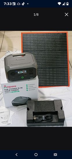 COMBO -TAKE POWER EVERYWHERE 300W POWER STATION FAST CHARGING+ 60 SOLAR PANEL.
-AMPACE ANDES 300W FAST CHARGING (1HOUR )APP CONTROL.
-60W SOLAR PANEL