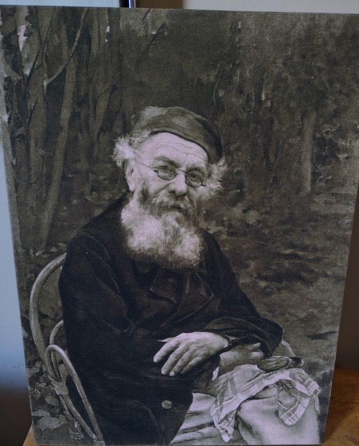 NeW Old Man Canvas $5 Art 18"