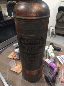 Early 19th century brass fire extinguisher