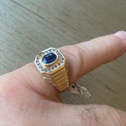 Rolex Diamonds Ring Sapphire