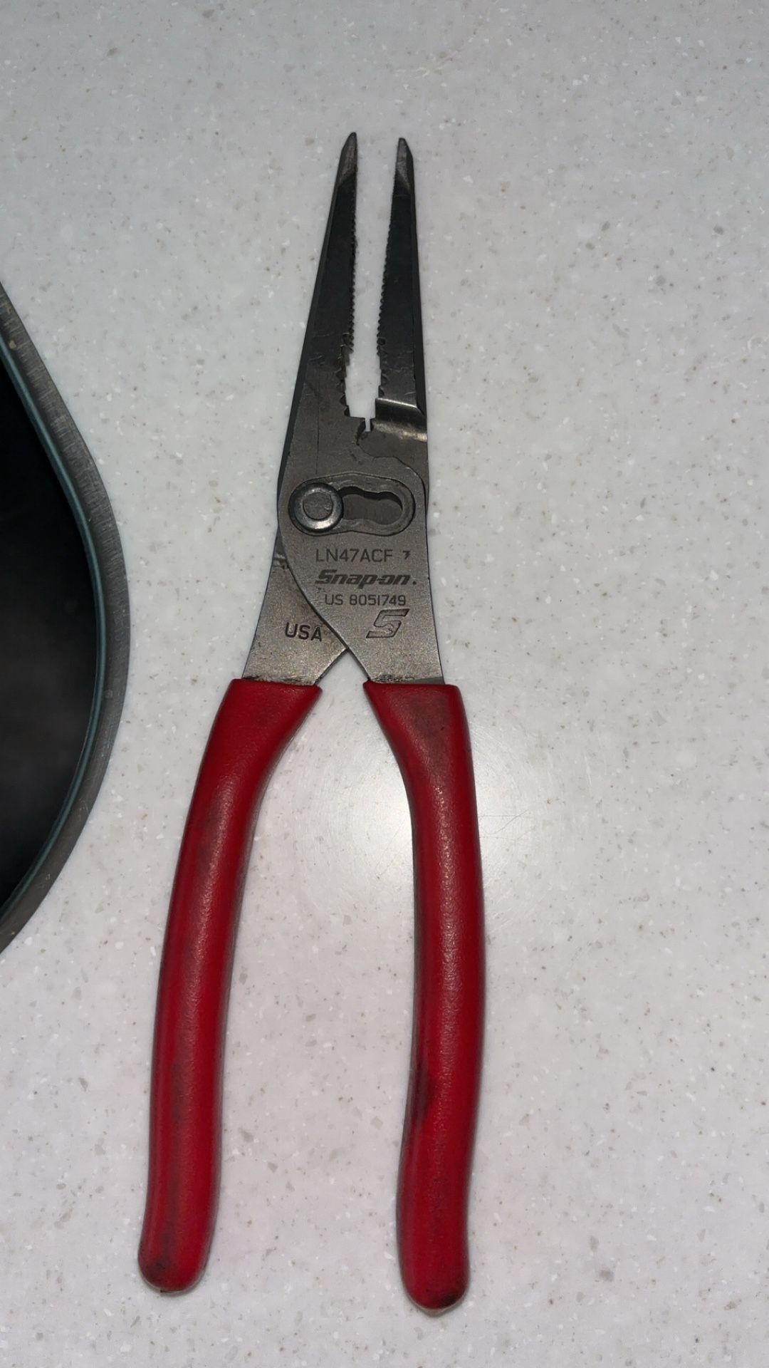 Snap-On 9” Talon Grip Long Nose Slip Joint Pliers