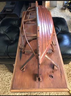  Ship Builders Half Hull Model 19th Century Antique Boat marine architect Model