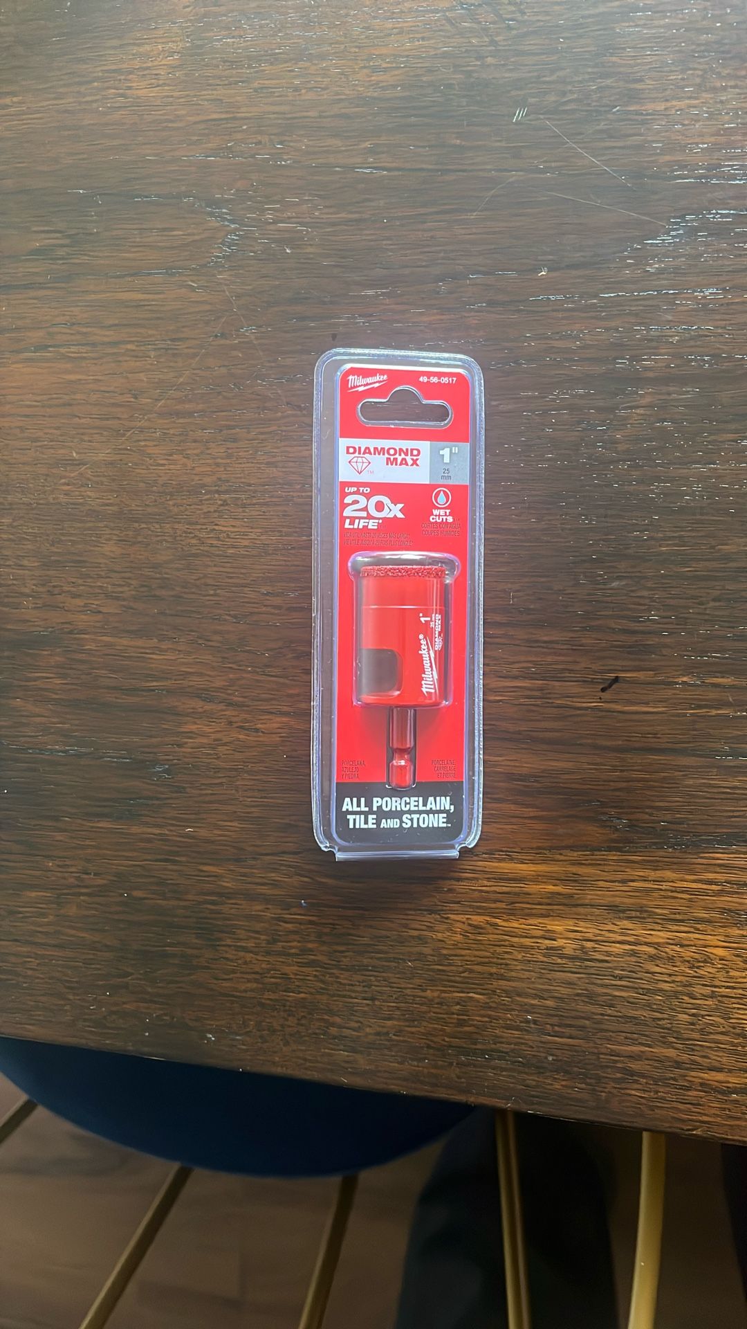 Milwaukee 1" Diamond Max Hole Saw Bit For Porcelain, Tile & Stone