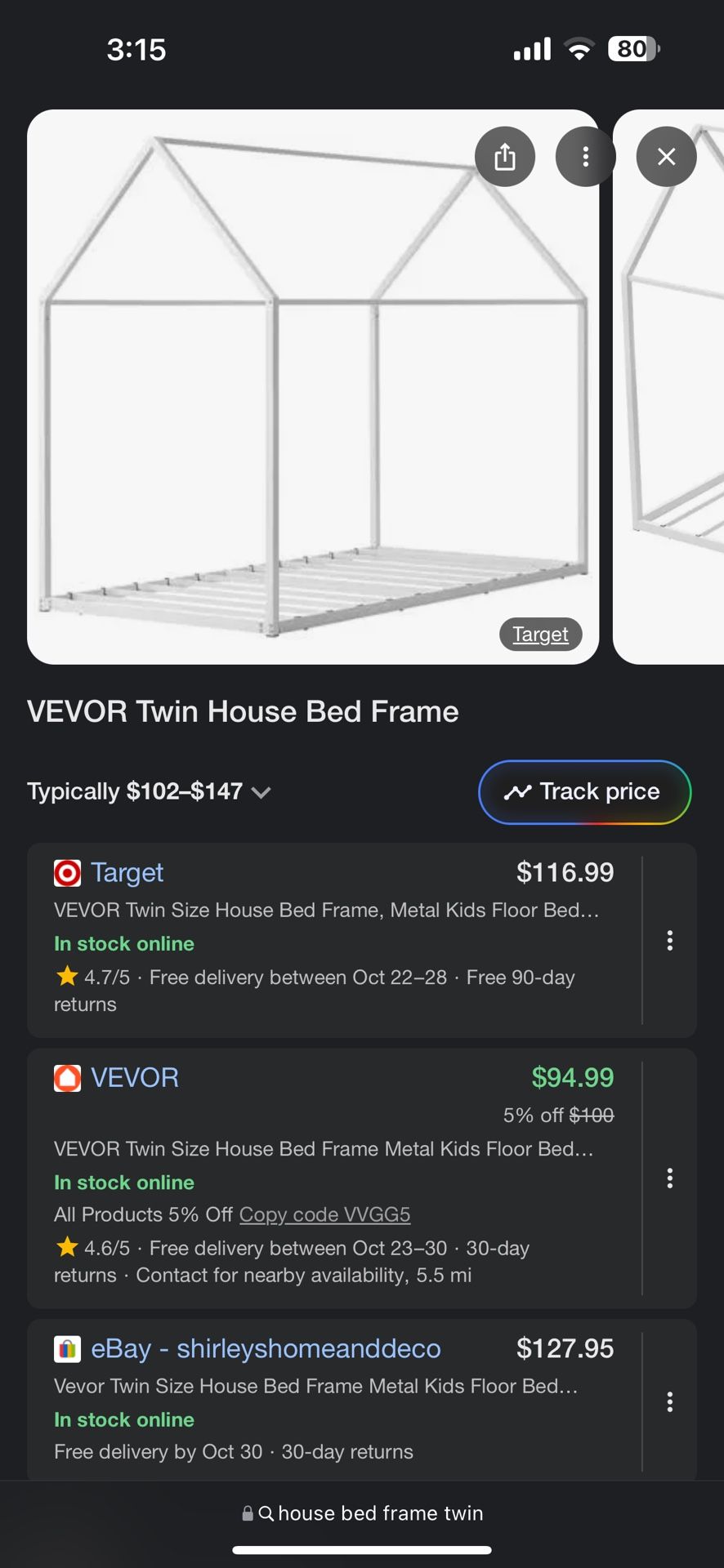 Twin House Bed Frame