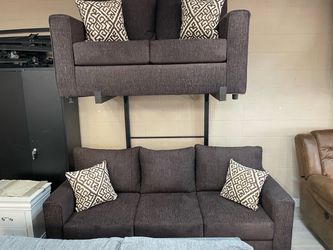 BROWN SOFA LOVESEAT SALE