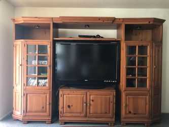 Entertainment center and TV