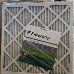 20x20x1 Air Filters - Filterbuy MERV 13 / Platinum (NEW)