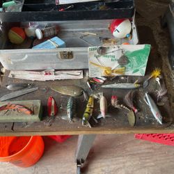 Assorted Antique Fishing Lors , And fly fishing equipment