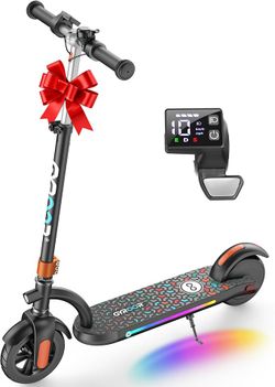 Kids Electric Scooter – 180W Motor, LED Display & Colorful Lights