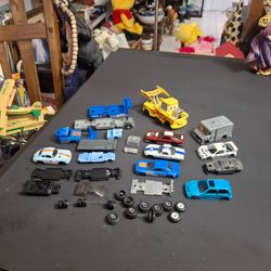 Hot Wheels, Disney Pixar Loose Diecast Bodies & Parts Lot - 20 Bodies, Chassis, Wheels, Windshield ETC For Customization & Restoration