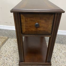 1 Ashley 13”W End Table x 23”H Elegant w/ Drawer & Shelf 🚚 extra