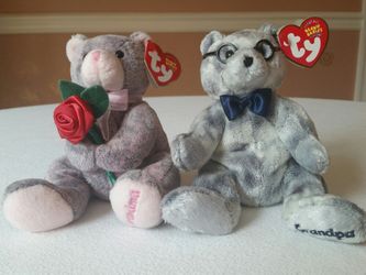 Ty Grandmother and Grandfather Beanie Babies