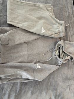 Adidas Grey Hoodie and Sweatpants Set